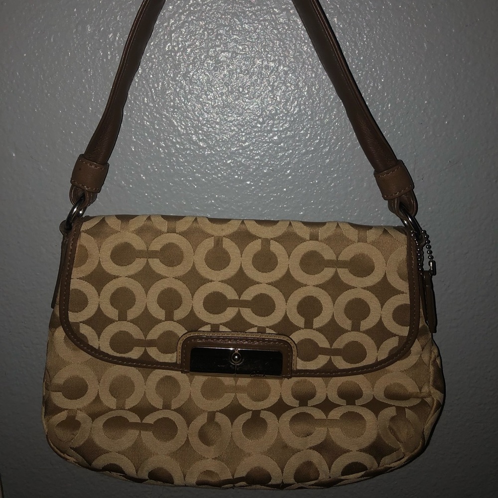 Gold Mini Coach Handbag